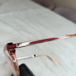 FENDI EYEGLASSES FF0037 FRAME'S RFX PINK 140 RED SILVER CLEAR made in ITALY